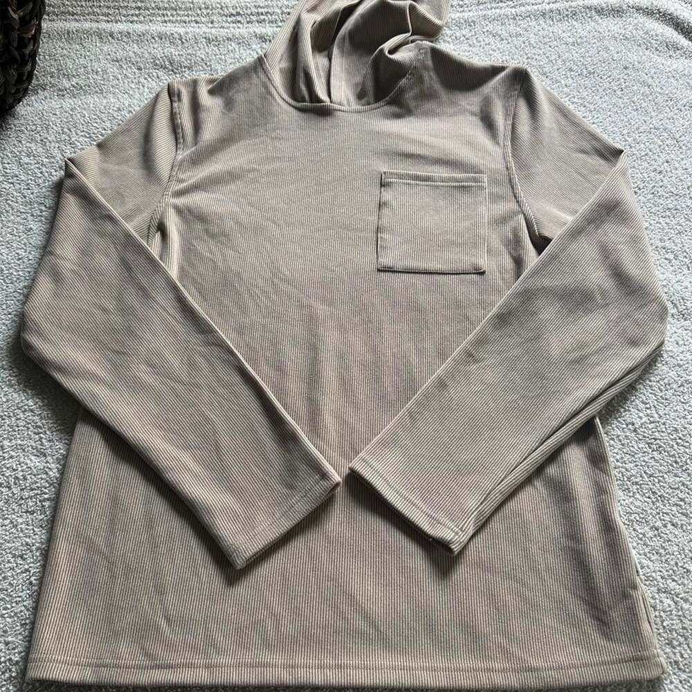 Women's Tan and Cream Hoodie